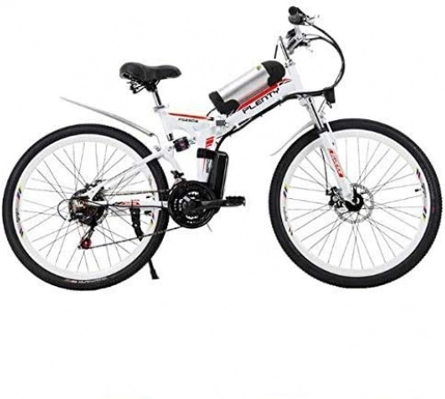 Bici elettriches : YAOJIA Bicicletta Uomo Mountain Bike E-Bike Pieghevole da 26 Pollici con Batteria agli Ioni di Litio 8AH | Bicicletta da Montagna per Ciclismo su Strada per Adulti Bicicletta Bike