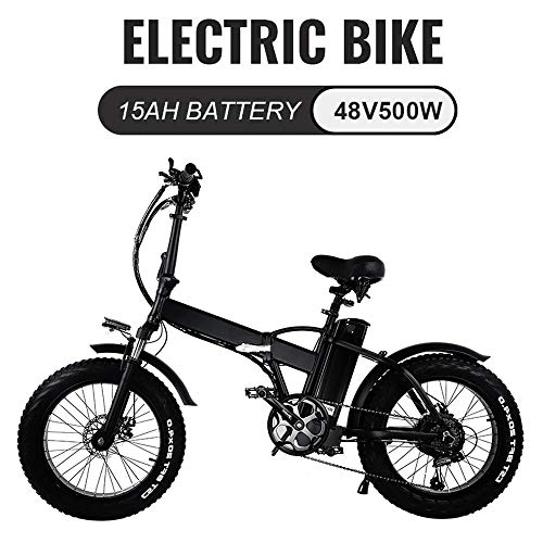 Bici elettriches : YDBET Pieghevole Bici elettrica Fat Tire 20 4" con 48V 500W 15Ah agli ioni di Litio, City Mountain Biciclette Booster 100-120km per Outdoor Ciclismo Viaggi Work out