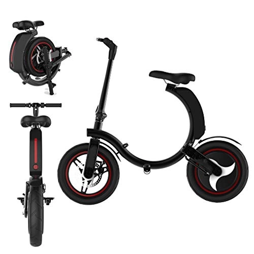 Bici elettriches : Ydshyth Bicicletta Elettrica Pieghevole, Motore per Bici Elettrica da 450 W, Pneumatici da 14 Pollici per Mountain Bike, Compatta Portatile, velocità Massima 32Km / H