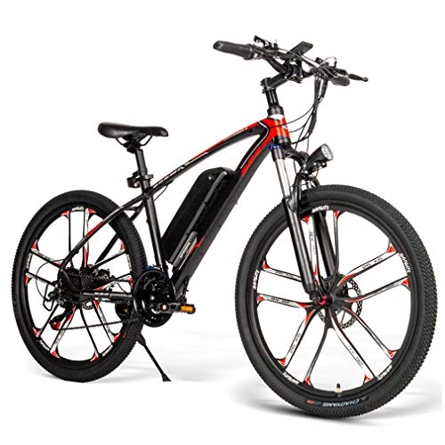 Bici elettriches : Ydshyth E-Bike Bici Elettrica, Bicicletta Elettrica da 26 Pollici 350W City Bike con Batteria al Litio 36V 8AH, Professionale A 21 velocità con Ammortizzatore