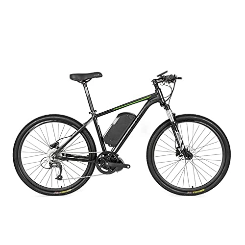 Bici elettriches : YIZHIYA Bicicletta elettrica, Bicicletta da Montagna elettrica da 26 Pollici per Adulti, 48V 10A 350W, velocità Massima 25 km / h, Ciclismo all'aperto Pendolarismo Viaggio E-Bike, Black Green