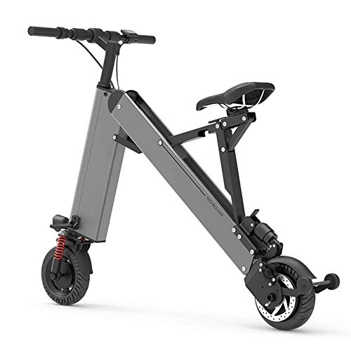 Bici elettriches : YLJYJ Electric Bike, Unisex Mini Pedal Electric Car Ultra Lightweight Scooter Aluminum Alloy Frame Adult Two-Wheel Folding Travel Battery Car(Exercise Bikes)