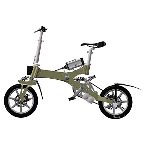 Bici elettriches : YLJYJ Folding Electric Bicycle, Two-Wheel Mini Pedal Electric Car Lithium Battery Helps To Travel Portable Travel Battery Car, Men's And Women'(Exercise Bikes)