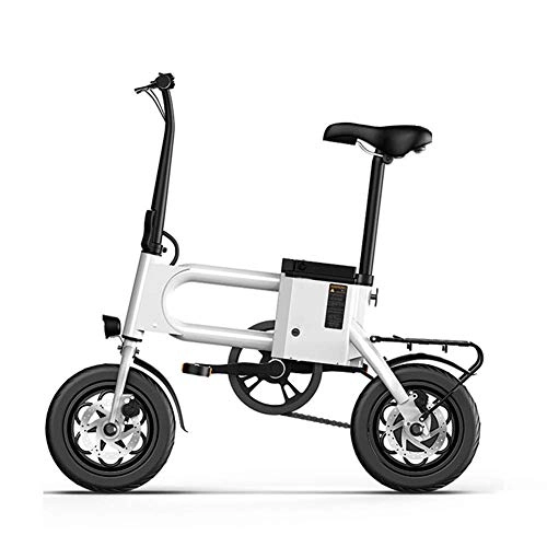 Bici elettriches : YLJYJ Folding Electric Bike, Luminum Alloy Frame Two-Wheel Mini Pedal Electric Car Ultra Lightweight Scooter, with 12Inch Wheels Maximum Speed (Exercise Bikes)