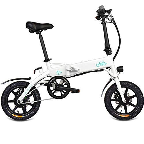 Bici elettriches : YMN Scooter Elettrico Variabile Assorbimento velocità Doppio Shock Leggero Pieghevole, Adulti Pieghevole Bici elettrica Bici elettrica, Bianca