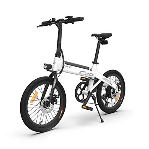 Bici elettriches : yorten E-Bike Ciclomotore per Bicicletta Elettrica Elettrica con Assistenza Elettrica a 20 Pollici Pieghevole HIMO C20 da 20 Pollici 10AH - Grigio / Bianco