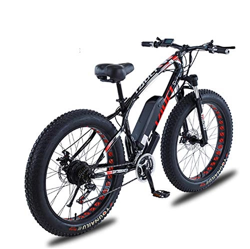 Bici elettriches : YQ&TL Bicicletta elettrica Mountain Bike Scooter Motoslitta Pneumatico Grasso 48V 350W Batteria al Litio Pedale del Cambio Freno a Disco ausiliario Idraulico 26 Pollici B 48V13AH350W