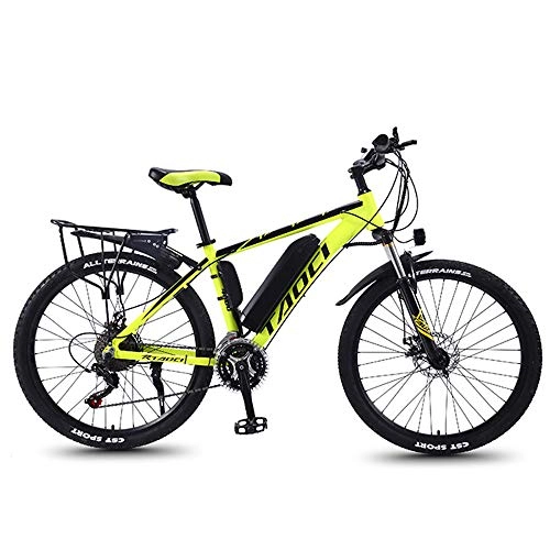 Bici elettriches : YSHUAI Bicicletta Elettrica da 26" Biciclette Elettriche Bici per Adulti, Bici Elettriche in Lega di Magnesio Biciclette Fuoristrada, Batteria agli Ioni di Litio Rimovibile da 36V 350W per Uomo, Verde