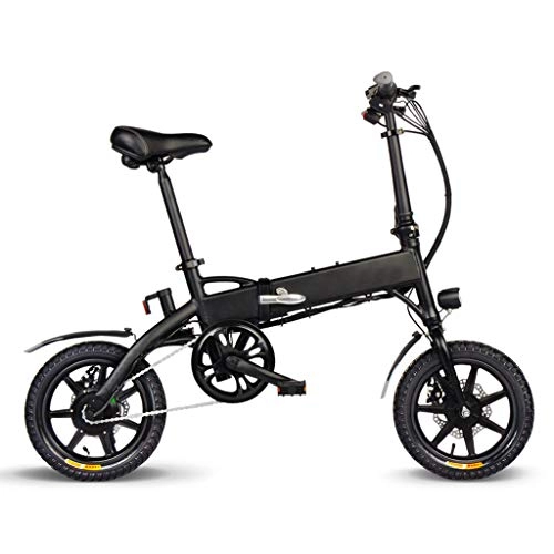 Bici elettriches : YUN&BO Bicicletta elettrica Pieghevole, Bicicletta elettrica da 14 Pollici Power Assist con Motore da 250 W, Motocicletta per ciclomotori per Uomo e Donna