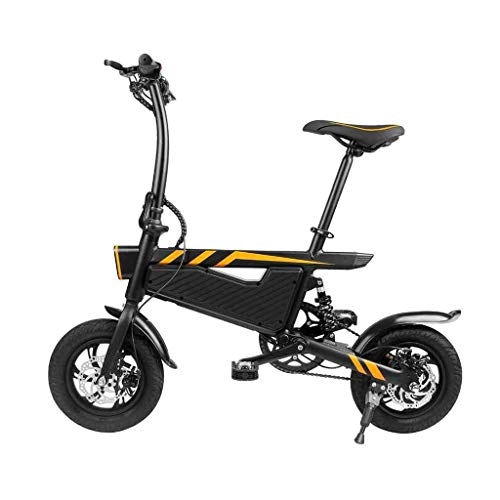 Bici elettriches : YUN&BO Mini Portatile Bicicletta elettrica, Pedale Elettrico Pieghevole Mountain Bike Assist Bici elettrica per l'adulto, Doppio Freno a Disco, 36V 6AH agli ioni di Litio