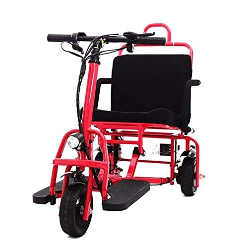 Bici elettriches : YWX Adulti Triciclo Motorizzato Electric Drive Triciclo per Adulti Pieghevole in Acciaio Telaio Sedile Comodo E Confortevole con Batteria al Litio