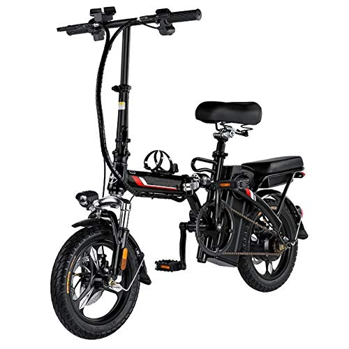 Bici elettriches : YXZNB Bici Elettriche, 14" Pieghevole Bicicletta Elettrica, Batteria al Litio Ricaricabile 350W / 48V / 13Ah Batteria, 3 modalit di Biciclette Neutral