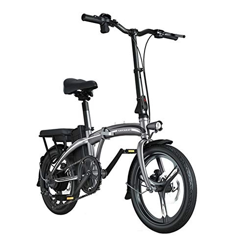 Bici elettriches : ZBB Bici elettrica Pieghevole in Alluminio Leggero con Pedali Batteria elettrica a Batteria agli ioni di Litio 48V con Freni a Doppio Disco Ruote da 20 Pollici e Luce LED Motore mozzo 240W, 50to80KM