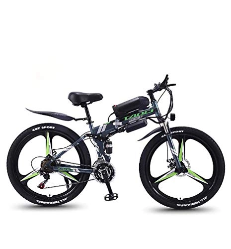 Bici elettriches : ZGYQGOO Folding Adulti elettrica Mountain Bike, Biciclette da Neve 350W, Rimovibile 36V 8AH agli ioni di Litio per, Premium Full Suspension 26 Pollici