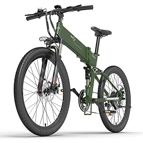 Bici elettriches : ZIEM Alimentatore Pieghevole da 26 Pollici da 500 W Bici Elettrica Ausiliaria Batteria E-Bike 10.4ah 100 Km Maschio E Femmina