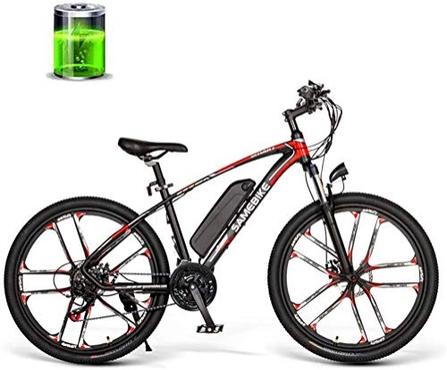 Bici elettriches : ZJZ Bicicletta elettrica da Cross Country da 26 Pollici 350W 48V 8AH elettrica 30km / h ad Alta velocità Adatta per Adulti Maschi e Femmine