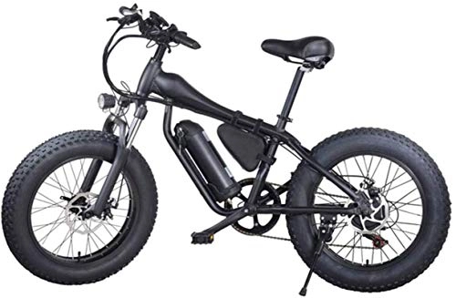 Bici elettriches : ZJZ Bicicletta elettrica per Adulti con Pneumatici Grassi, con Batteria agli ioni di Litio Rimovibile di Grande capacità (48 V 500 W), Cambio a 27 velocità e Tre modalità di Lavoro