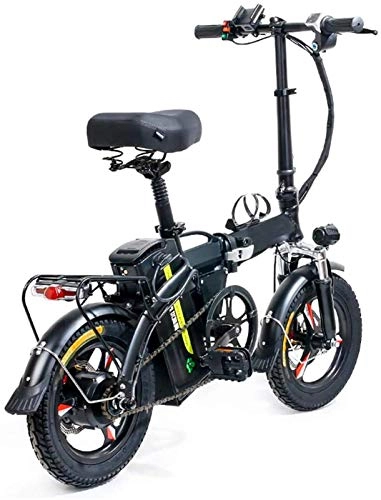 Bici elettriches : ZJZ Bicicletta elettrica Pieghevole da 14", Bici da Città da 400 W, Batteria al Litio Rimovibile 48V 8AH / 13AH con Tre modalità di Lavoro Bicicletta elettrica per Adulti e Adolescenti