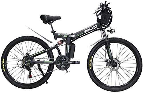 Bici elettriches : ZJZ Biciclette elettriche da Bicicletta Bicicletta Pieghevole per Adulti, Mountain Bike elettrica da 26 Pollici City E-Bike, Bicicletta Leggera per Adolescenti Uomini Donne
