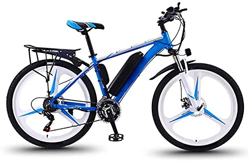 Bici elettriches : ZJZ Biciclette, Mountain Bike Bicicletta elettrica Pieghevole a 27 velocità 36V 10AH Potenti Mountain Bike Full Suspension da 70 chilometri di Durata