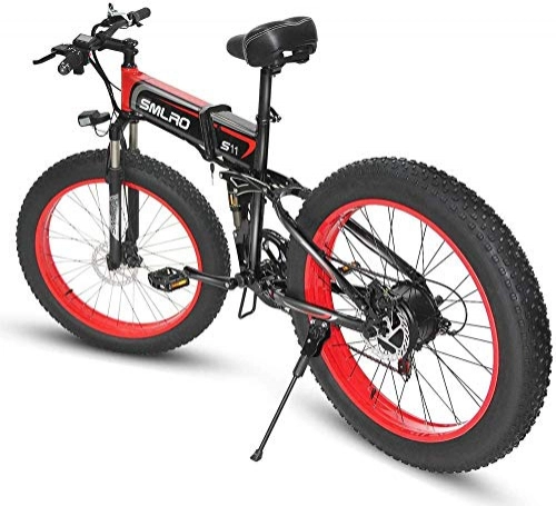 Bici elettriches : ZKWWT Bici elettrica Pieghevole 500w e-Bike 26 * 4.0 Pneumatico Grasso 48v 15ah Batteria Display LCD (26 'Arancione)
