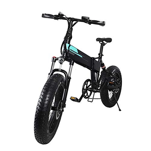 Bici elettriches : Zoomarlous Bici elettrica, Mountain Bike elettrica, Bici elettriche Pieghevoli in Alluminio 20x4 Pollici 36V 12, 5Ah Batteria ad Alta capacità, 3 velocità, 250W