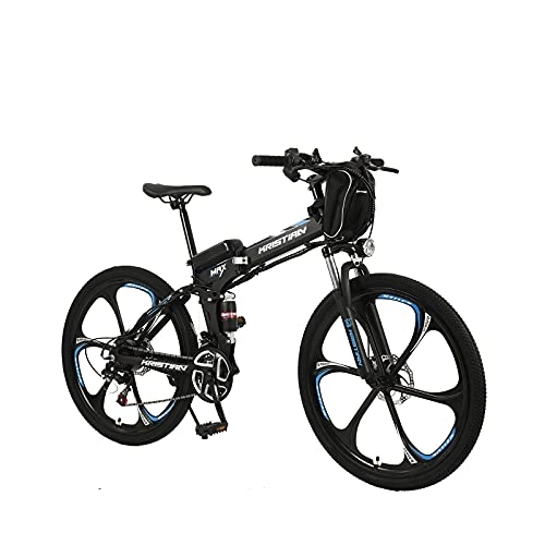 Bici elettriches : ZOSUO 26 Pollici Bici Mountain Bike Ciclomotore Elettrico 350W 36V10ah per Adulti Bicicletta Pieghevole Sospensione Completa Cambio Shimano A 21 velocità Bicicletta Ibrida Elettrica