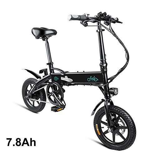 Bici elettriches : ZREAL Bicicletta elettrica Pieghevole, Unisex Regolabile per Adulti, Bianco / Nero