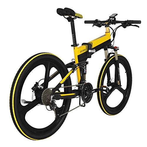 Bici elettriches : ZS ZHISHANG 26 inch Folding Electric Bike for Adults 400w Motor LCD Meter Removable Battery Pack Aluminum Alloy Lightweight Mountain Bike for Men Women