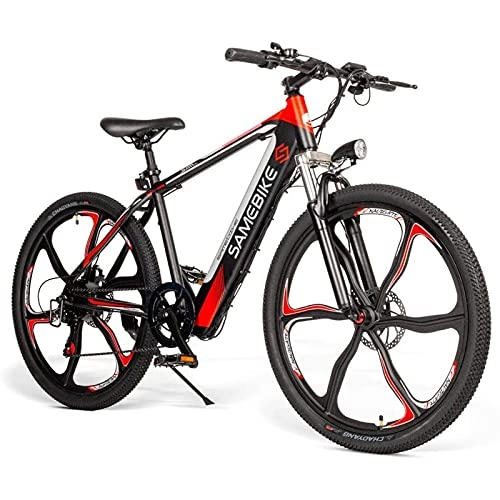 Bici elettriches : ZWHDS Bicicletta elettrica da 26 Pollici - E-Bike a Motore Senza spazzole 350W con Freni a Doppio Disco Fronte a Sospensione, Max 3 0KM / H. velocità (Color : Black)