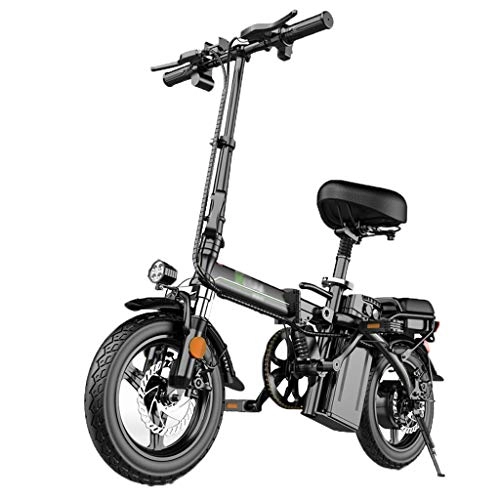 Bici elettriches : ZXC Bicicletta Piccola per Uso Domestico Bicicletta elettrica Pieghevole per Signora Batteria da Passeggio Sedile Addensato Ammortizzante per Auto dissipazione del Calore Efficace e Comfort di carico