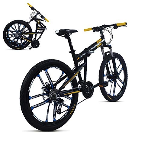 Bici elettriches : ZXCTTBD Adulto Bicicletta Pieghevole, Compatta Bici Pieghevole da Montagna per Donna e Uomo, 27 velocit Shimano Bicicletta da 26 Pollici, First Class Folding Mountain Bike