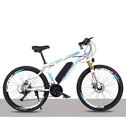 Bici elettriches : ZXL Bici Elettrica per Adulti 26 '250 W Bicicletta Elettrica per Uomo Donna ad Alta Velocità Brushless Gear Motor 21 Velocità Velocità E-Bike, Blu, Bianca