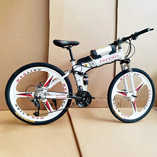 Bici elettriches : ZXL Biciclette Elettriche per Adulti, 360W in Lega Di Alluminio Bicicletta Rimovibile 36V / 8Ah Batteria Agli Ioni Di Litio Mountain Bike / Commute Ebike, Nero, Bianca