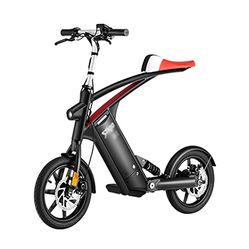 Bici elettriches : ZXQZ Biciclette Elettriche da 14 Pollici, Bicicletta Elettrica Pieghevole con Batteria agli Ioni di Litio Rimovibile da 36V 10Ah, velocità Massima 25 Km / h, per Uomini Donne