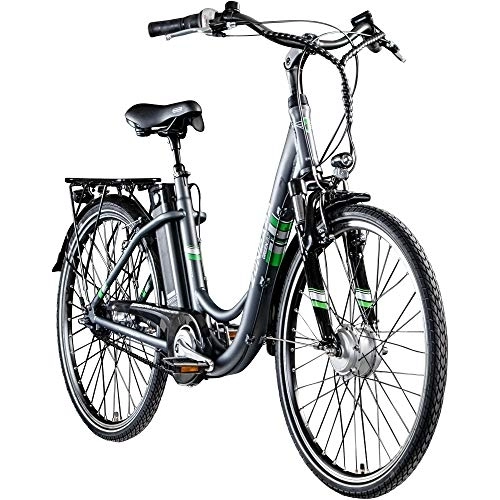 Bici elettriches : ZÜNDAPP E Bicicletta elettrica da donna 28" Pedelec Green 3.7 City Bike Bicicletta elettrica (grigio, 48 cm)