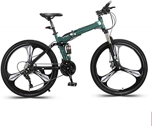 Bici pieghevoli : 26in Folding Bike bicicletta della montagna 24 Velocità Off Road Racing in bicicletta ad alta acciaio al carbonio Portable Hard Tail Mountain Bike for Uomo Donna leggero pieghevole casuale Damping bic