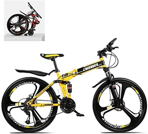 Bici pieghevoli : Adult-bcycles BMX 26 pollici pieghevole mountain bike, alto tenore di carbonio telaio in acciaio a doppia Shock assorbimento variabile, All Terrain rapida pieghevole for adulti Off-Road bicicletta