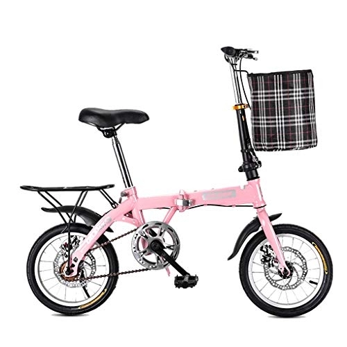 Bici pieghevoli : AOHMG 20'' Bici Pieghevoli, velocità 7- Leggero Telaio in Acciaio Commuter Pieghevole Città Biciclette, con Anti-Skid Pneumatici Resistente all'Usura, Pink