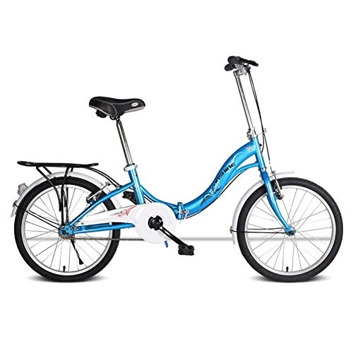 Bici pieghevoli : AOHMG Bicicletta Pieghevole, City Bici Pieghevoli Unisex Bici Pieghevole, Blue_20in