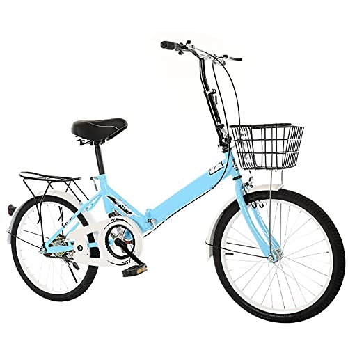 Bici pieghevoli : ASPZQ Mini Bici da commutatore Portatile, Bike Pieghevole da 20 Pollici Uomo e Adulto per Adulti per Adulti e Studenti secondari per Bambini Bambini Bambini Grandi Bambini Bici, Blu