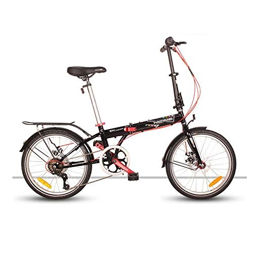 Bici pieghevoli : Bici, Bici Portatile per il Tempo Libero a 6 Velocità, Bicicletta per Pendolari, Telaio Pieghevole, Ruote da 20 Pollici, Doppio Freno a Disco, per Adulti / Studenti / A / 148x108cm