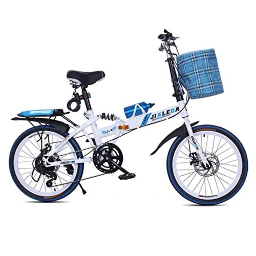 Bici pieghevoli : Bici pieghevoli velocità Variabile Bicicletta Pieghevole Studente di Ultra Light Bicycle Portable Damping Mountain Bike Uomini E Donne Tipo Mini Mountain Bike 20inches