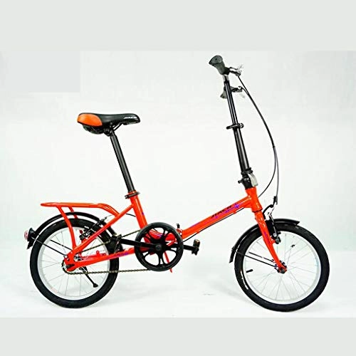 Bici pieghevoli : Bicicletta da 16 Pollici Portatile Pieghevole for Bambini, for Adulti, for Uomo e Donna, for Adulti, for Bicicletta Leggera Pieghevole for Il Tempo Libero (Color : Red)