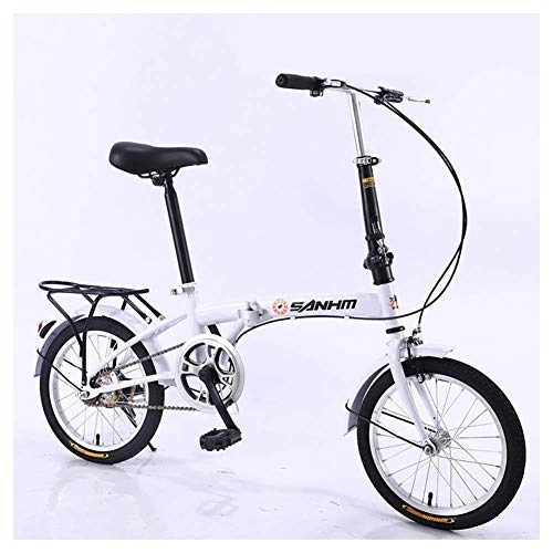 Bici pieghevoli : Bicicletta JF-Xuan Sport all'aria aperta pieghevole bicicletta pieghevole bicicletta 16 pollici Ultra Light Portable adulti biciclette uomini e donne piccola piccola ruota di velocità singola, Freni D