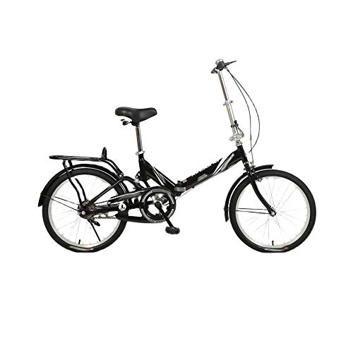 Bici pieghevoli : Bicicletta Ultraleggera E Piccola Design Facile da Piegare Adatta per Lavoro Scuola Gite 16 Pollici, Black