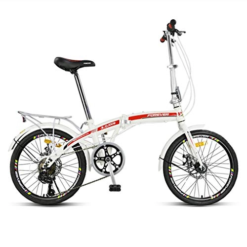 Bici pieghevoli : Biciclette Variabile Bicicletta velocità Adulto Bicicletta Pieghevole Ragazzo Studente Ragazza Ultra Luce Bicicletta Portable Mini velocità di 20 Pollici (Color : Red, Size : 20inches)