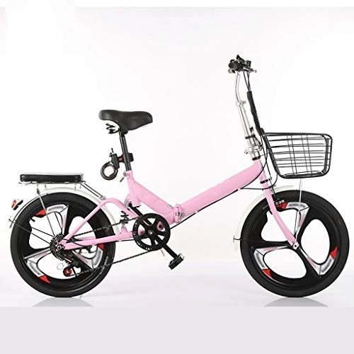 Bici pieghevoli : Bike Pieghevole 20-inch Pieghevole velocità Biciclette - Studente Folding Bike for Uomo e Donna Pieghevole velocità Biciclette Damping Biciclette, Assorbimento degli Shock (Colore: Nero, Dimensione: