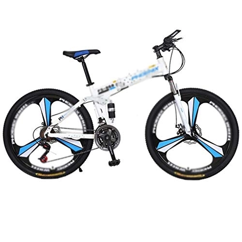 Bici pieghevoli : Bike Pieghevole Folding Bike, Portatile da 26 Pollici Ruote Portatile Carbike Bici Adulta Studenti Ultra-Light Bici Pieghevoli (Color : Blue, Dimensione : 27 Speed)