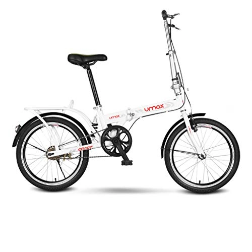 Bici pieghevoli : BIKESJN - Bicicletta Pieghevole da Adulto, a velocità variabile, da 50, 8 cm, per Studenti, da Uomo, Bianco